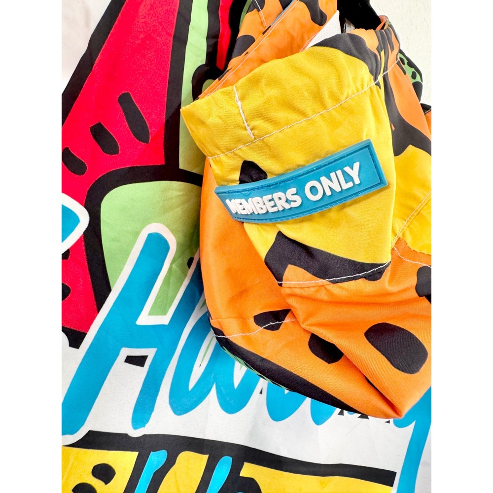 Members Only Keith Haring Windbreaker Jacket Pop Art Graphic Anorak Multicolor - Picture 13 of 15